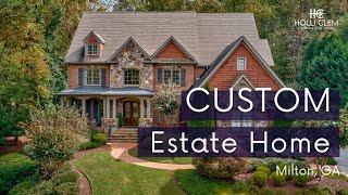 Fulton County Luxury Real Estate Custom Estate Home in The Manor in Milton GA [upl. by Tnomed]