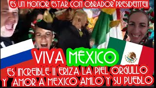 ERIZA LA PIEL PATRIOTISMO DE MEXICO RUSOS CANTAN HIMNO Y GRITAN VIVA MEXICO INCREÍBLE AMLO Y MEX [upl. by Eohce]