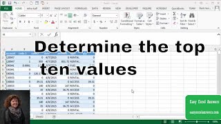 Determine the top ten values with VBA in Excel [upl. by Mei]