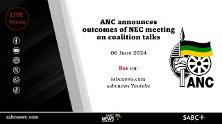 ANC briefs the media on the outcomes of NEC meeting on coalition talks [upl. by Ahseer]