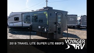 2019 Travel Lite Super Lite 690FD Truck Camper RV Video Tour  Voyager RV Centre [upl. by Nirb]