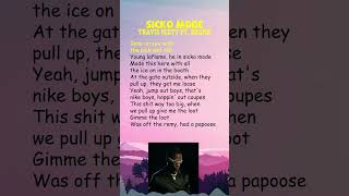 Travis Scott ft Drake  SICKO MODE Lyrics shorts [upl. by Raffo]