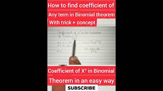 How to find coefficient of x⁷ in Binomial expansion 🔥🔥with trick in an easy way🔥🔥 Class 12 math🔥🔥 [upl. by Gresham]