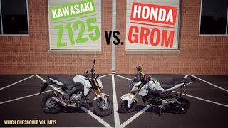 Honda Grom vs Kawasaki Z125 Pro  Which Should You Buy [upl. by Werdnael]