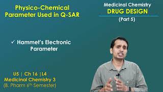 Drug Design Part 5 Physicochemical Parameter Used in QSAR  Hammetts Electronic Parameter [upl. by Nimsay220]