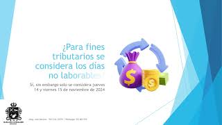 Días no laborables resúmen para trabajadores y empresarios APEC [upl. by Hajile]