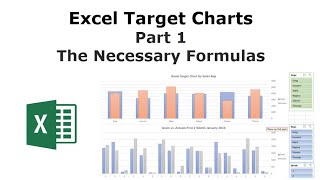 Excel Target Charts Part 1  How To Create Awesome Excel Target Charts With Sales Data [upl. by Yeldnarb769]