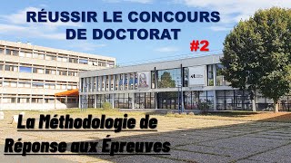 Concours de doctorat de français  Méthodologie de réponse aux épreuves [upl. by Frayda]