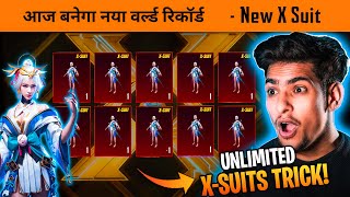 🔥OMG I got Free XSuit trick  Worlds Record Crate Opening GALADARIA XSUIT in BGMI [upl. by Ahtekal5]