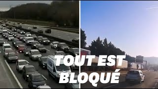 Les routiers se mobilisent entre blocages et opérations escargot [upl. by Oliviero]