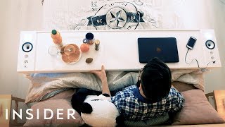 Table Lets You Work And Eat In Bed [upl. by Yrro120]