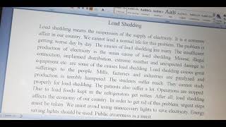 Load Shedding paragraph [upl. by Asiruam507]