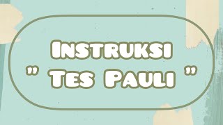 quotInstruksi Tes Pauliquot Pemeriksaan Psikologi Klasikal [upl. by Sivi]