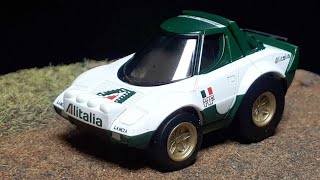 Tooned Lancia Stratos HF 1975 SanRemo WRC by ChoroQ Zero Z30 Z30 pullback toy car [upl. by Ylrae138]