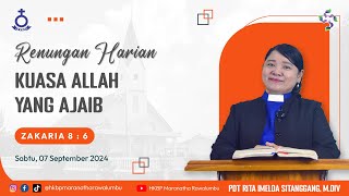 Renungan Harian Sabtu 7 September 2024  HKBP Maranatha Rawalumbu  Kuasa Allah yang Ajaib [upl. by Namyh]