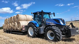 I SWAPPED THE JCB FASTRAC FOR THE NEW HOLLAND T7 225  BALE CART [upl. by Aneertak119]