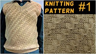 Knitting pattern and full measurements for gents half sweater [upl. by Onairot321]