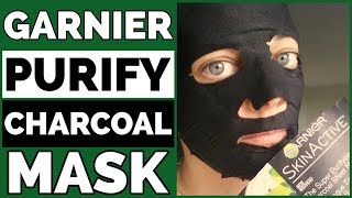 Garnier Skinactive Pure Charcoal Black Tissue Sheet Mask [upl. by Adnana]