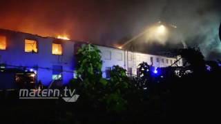 Großbrand in Weinheimer Lagerhalle [upl. by Llerruj46]