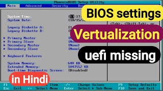 how to open bios settings in windows 10  how to enable virtualization in windows 10  uefi missing [upl. by Nagoh489]