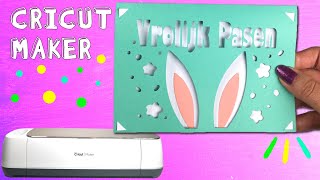 Kaart voor Pasen knutselen met slimme snijmachine  Cricut Maker [upl. by Dalston449]