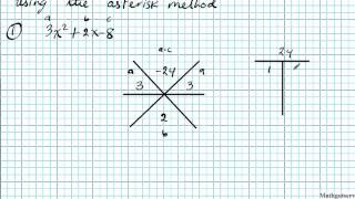 factoring the Asterisk method or Star Method [upl. by Drexler]