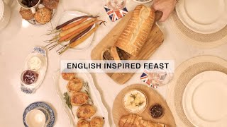 WHATS FOR SUPPER  An English Inspired Feast w Mushroom Wellington [upl. by Eidna]