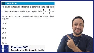 VESTIBULAR FAMEMA 2023  QUESTÃO 20  MATEMÁTICA [upl. by Notrab401]