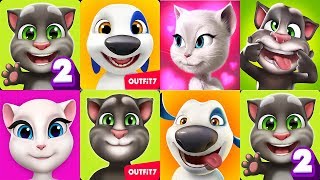 My Talking Tom 2 vs My Talking Tom vs My Talking Angela  My Talking Hank Gameplay 2018 [upl. by Ainniz]