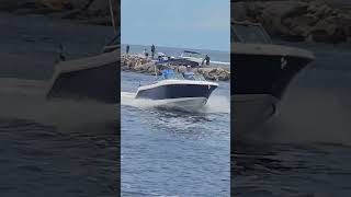 Boat Cruising into the Inlet Venice Florida Jetty BoatCruising VeniceFlorida JettyAdventure [upl. by Nyletak294]