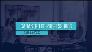 1  Cadastro de Professores  MÃ“DULO EBD [upl. by Garland]