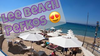 The walk along Lee beach Pefkos Rhodes 2018 [upl. by Nnuahs241]