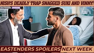 EastEnders Twist Nishs Deadly Trap Snagged Suki and Vinny EastEnders [upl. by Aeuhsoj781]