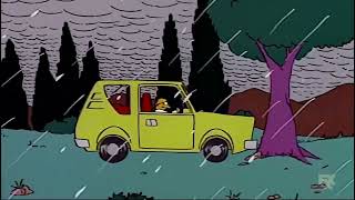 The Simpsons  Moleman Casually Crashes His Car thesimpsons [upl. by Erehs]