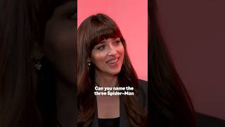 Dakota Johnson tries to name 3 SPIDERMAN films [upl. by Maye]