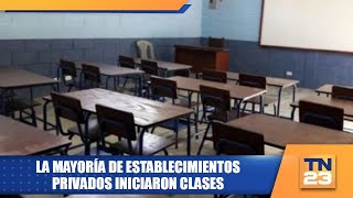 La mayoría de establecimientos privados iniciaron clases [upl. by Echikson]