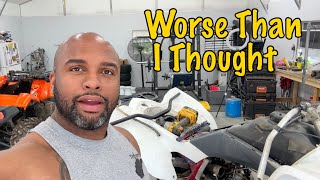 2008 YFZ450 Tear Down and She Is Worse Than I Thought [upl. by Wordoow]