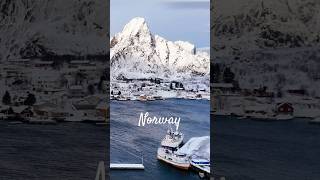 Winter in Norway🇳🇴 travel norway winter lofoten snow explore trip shorts nature [upl. by Ahsiekram]