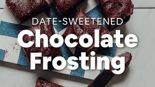 DateSweetened Chocolate Frosting PlantBased 5 Ingredients  Minimalist Baker Recipes [upl. by Grand]