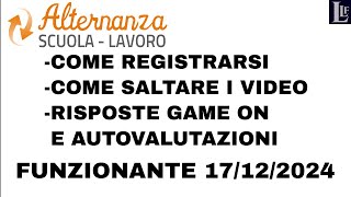 PCTO Registrarsi saltare i video game on e autovalutazioni Alternanza scuola lavoro sicurezza MIUR [upl. by Dosia]