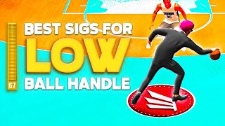 HOW TO DRIBBLE WITH A LOW BALL HANDLE BEST DRIBBLE MOVE SIGS FOR 60 BALL HANDLE ON NBA 2K22 [upl. by Yot]