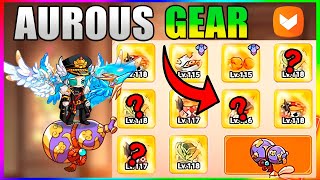 ▶️🔥ALL AUROUS GEAR ROLLING 75000 LAMPS  Legend of Mushroom  HOW TO GEAR AS AN ARCHER [upl. by Paquito98]