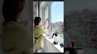 Double sided glass cleaner Glass cleaning tool Window cleaner glass glasscleaner viralvideo 13 [upl. by Enerak]