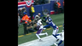 Rashod Bateman catches for a 20yard Touchdown vs New York Giants [upl. by Esyle]