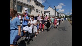 Procession du SaintSacrement pour la FêteDieu 2018 avec la Communauté de lAgneau [upl. by Nwahsor364]