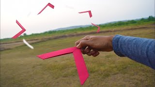 HOW TO MAKE AN EASY BOOMRANG ORIGAMIPAPER CRAFT [upl. by Ellenod]