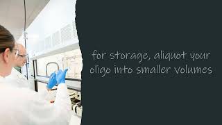 Oligo resuspension and storage tips  Dharmacon™ Oligo Synthesis Tips  Episode 6 [upl. by Annavaj]