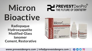 Micron Bioactive  Cement  Prevest DenPro  The Future of Dentistry [upl. by Arobed24]