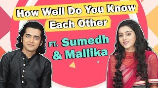 How Well Do You Know Each Other Ft Sumedh Mudgalkar amp Mallika Singh [upl. by Annauqal]