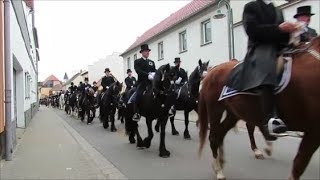 Ralbitzer Osterreiter in Wittichenau 2018 Rückweg [upl. by Nnarual]